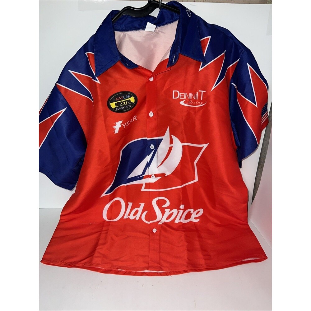 Talladega Nights Old Spice Button Up Shirt Size L Cal Naughton Jr Costume